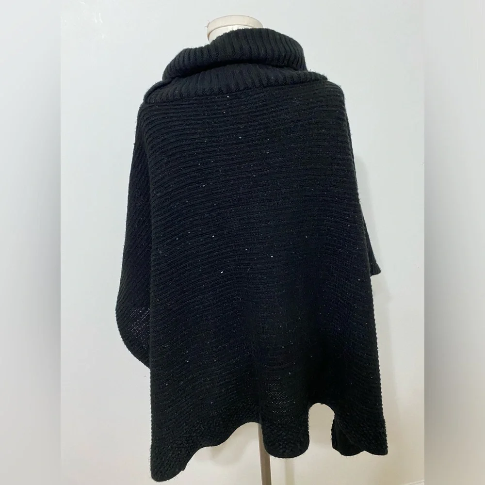 Women's Apt. 9 Sparkle Cowl Neck Poncho OS - Picture 5 of 6